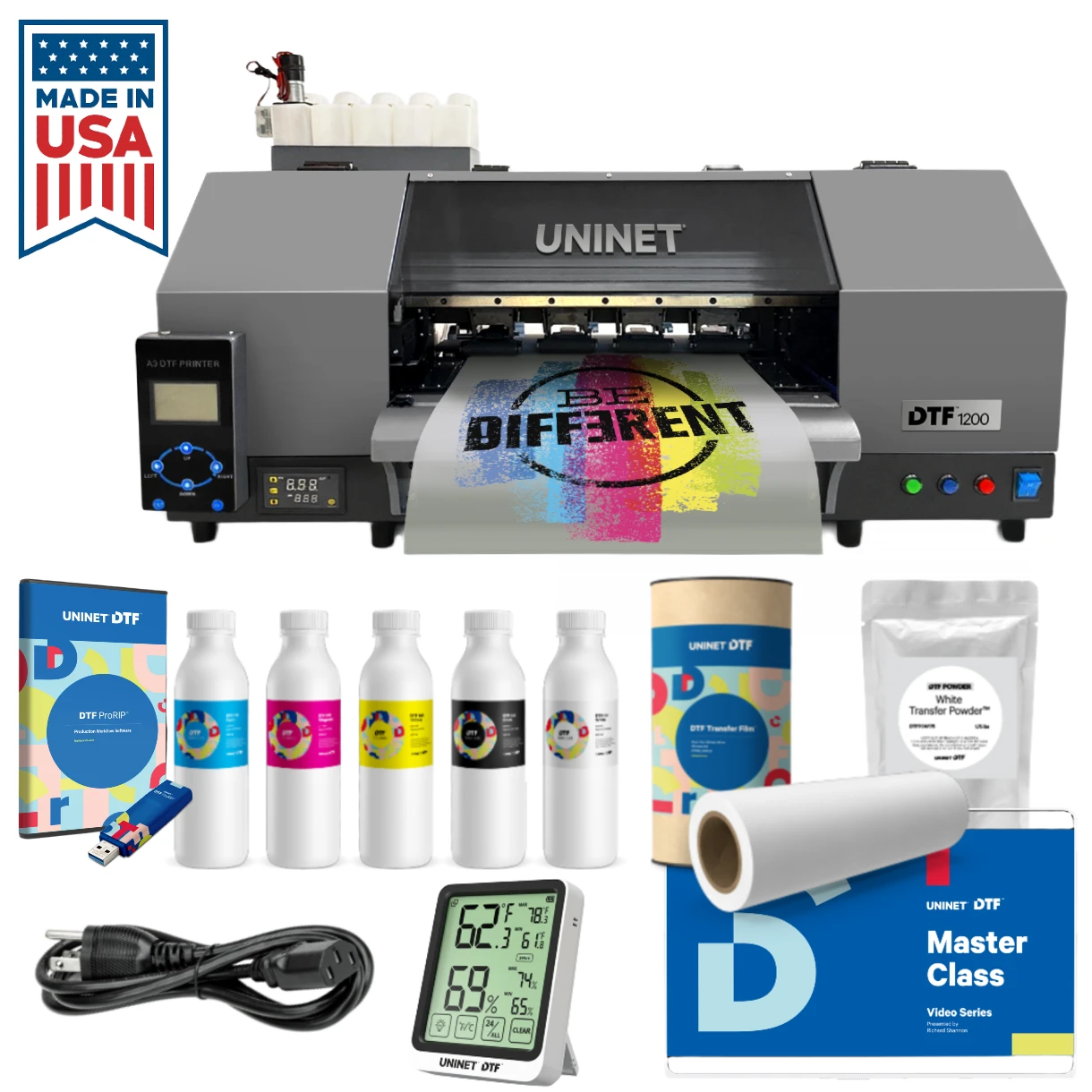 Uninet DTF 1200 Dual Head Printer (Includes Training, Starter Package, 1Yr Warranty)