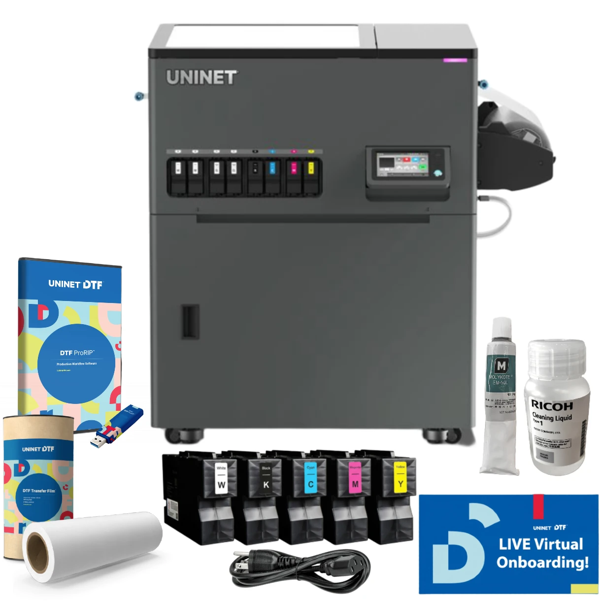 UNINET DTF Xpress - 17 in, 8 Head, Auto Maintenance DTF Printer 120v