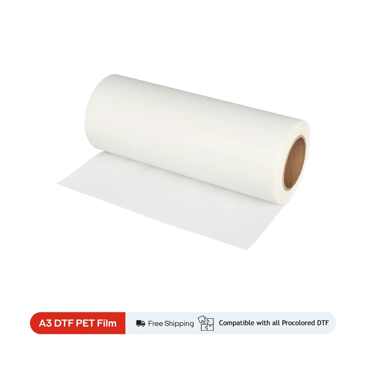 Premium DTF PET Transfer Film Roll – 13” x 328FT | Cold Peel, Strong Ink Adhesion