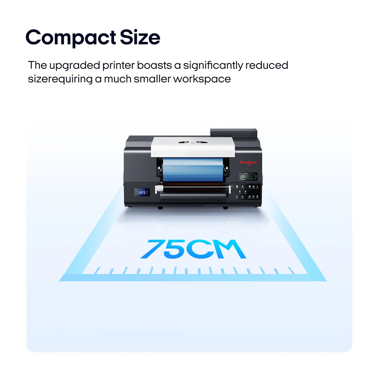 Demonstration of the compact size of the procolored vf13 pro printer