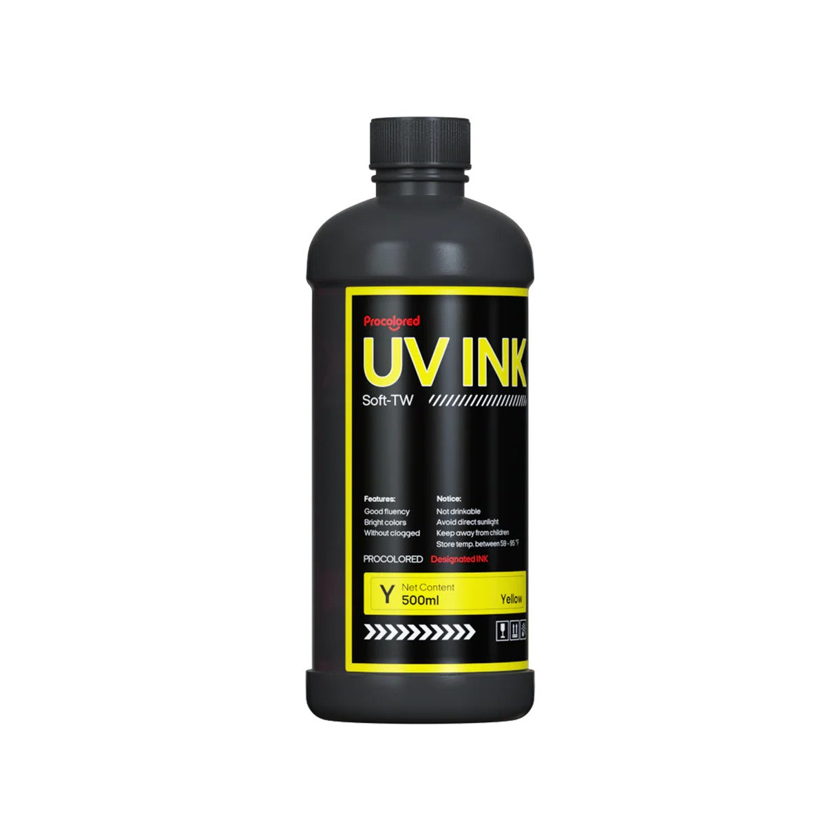Procolored UV DTF Ink 500ml – Soft UV Cured Ink for Rigid & Curved Surfaces | Fast Dry, Vivid Colors