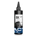 Black Impact 250ml Hard Substrate UV Ink bottle with BK marking, dark nozzle cap, and monochrome label