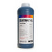 Front bottle view of Black Impact Prime DTF CMYK-W Ink 1kg with white cap and black color label