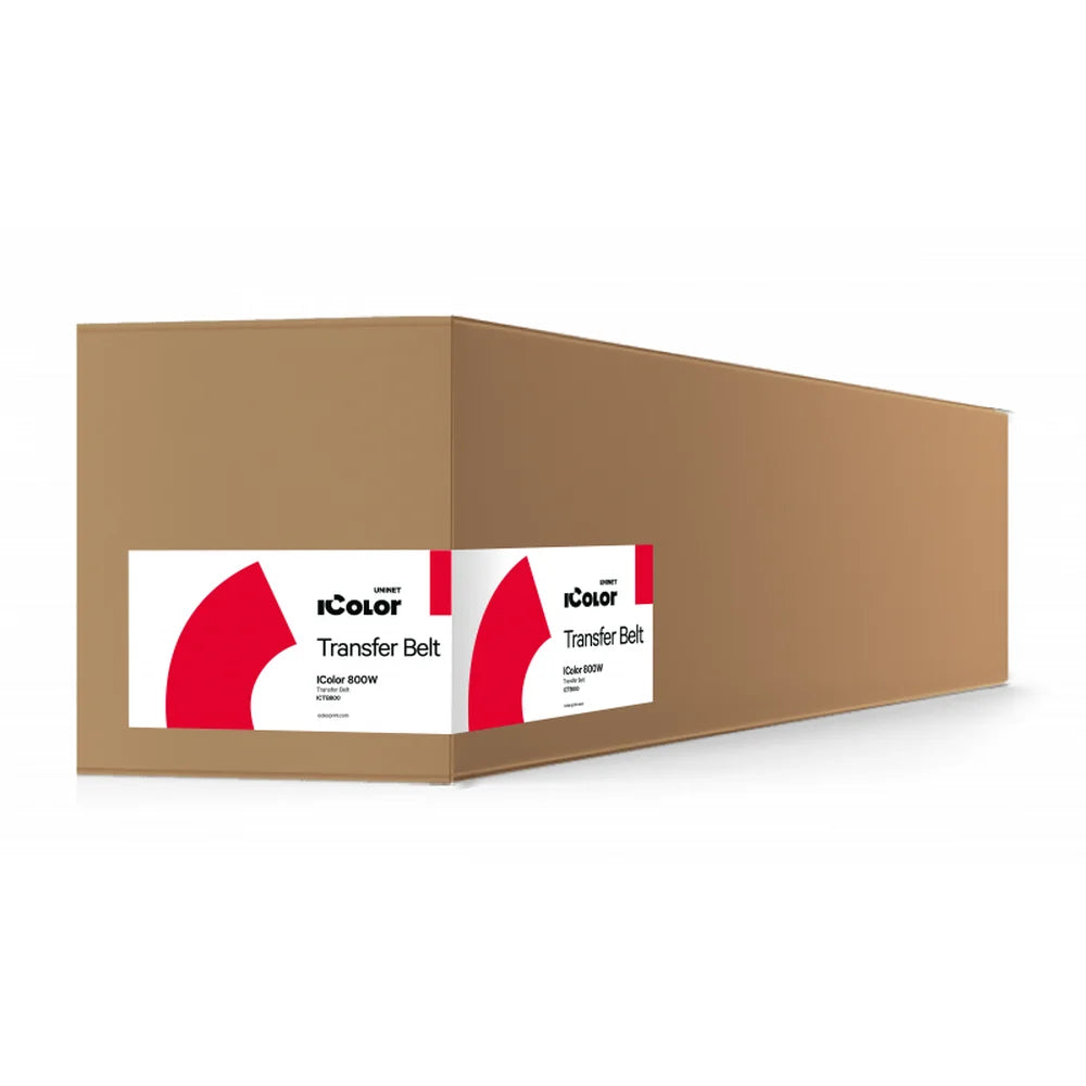 UNINET IColor 800 Transfer Belt 160K Pages in a brown carton with white and red identification labels