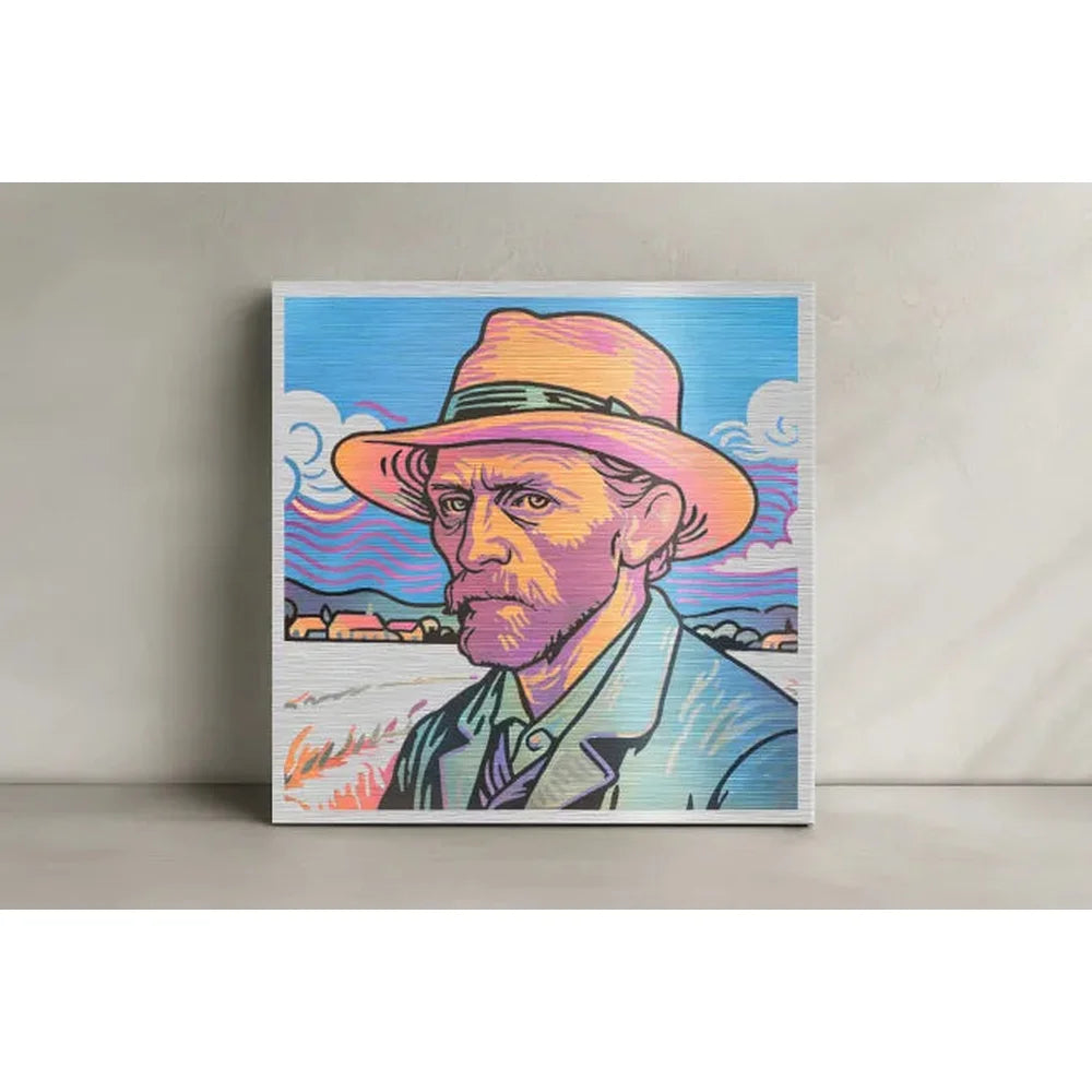 Colorful engraved portrait panel presented as a xTool F2 Ultra Laser Engraver project sample