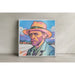 Colorful engraved portrait panel presented as a xTool F2 Ultra Laser Engraver project sample