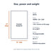 Footprint of 27 by 16 inches, 200 lb weight and 1800W 120V power for the Geo Knight DK20S Swing Away Heat Press