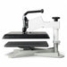 Side profile of the Geo Knight DK20S Digital Swing Away Heat Press with the platen raised above the lower table