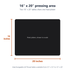 Geo Knight DK20SPT 16 x 20 inch heat platen size shown to scale