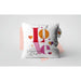 uninet dtf 4300 printed sample showing a colorful LOVE Valentine design on a white decorative pillow