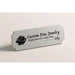 Custom jewelry business nameplate shown as an xTool F2 Ultra Laser Engraver metal sample