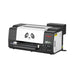 Angled side-front view of the dual head dtf printer showing film roller, control keys and side carry handle