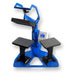 Real studio photo of the Geo Knight DK8T 6x8 Heat Press Machine with lit blue display and head over left pedestal