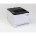 Front-right angled view of the icolor 350 sublimation printer showing the paper cassette and UNINET branding on a white background