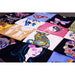 Assorted colored t-shirts arranged flat with vivid printed designs made using the IColor Textile Sample Paper Kit transfers