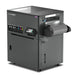 Slight side angle of the Icolorprint UNINET DTF Xpress showing ink bay, touchscreen and media roll on a white background