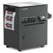 Skull and floral 'Be Yourself' transfer film feeds from the Icolorprint UNINET DTF Xpress 17 in Printer, ink bay and touchscreen visible on casters.