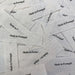 Example output: printed fabric labels