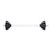 Straight view of the Procolored 13 Inch DTF Film Roll Holder with black supports on a silver bar