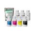 Procolored Direct to Film Ink 500ml bundle with seven bottles, nozzle liquid, and DTF powder