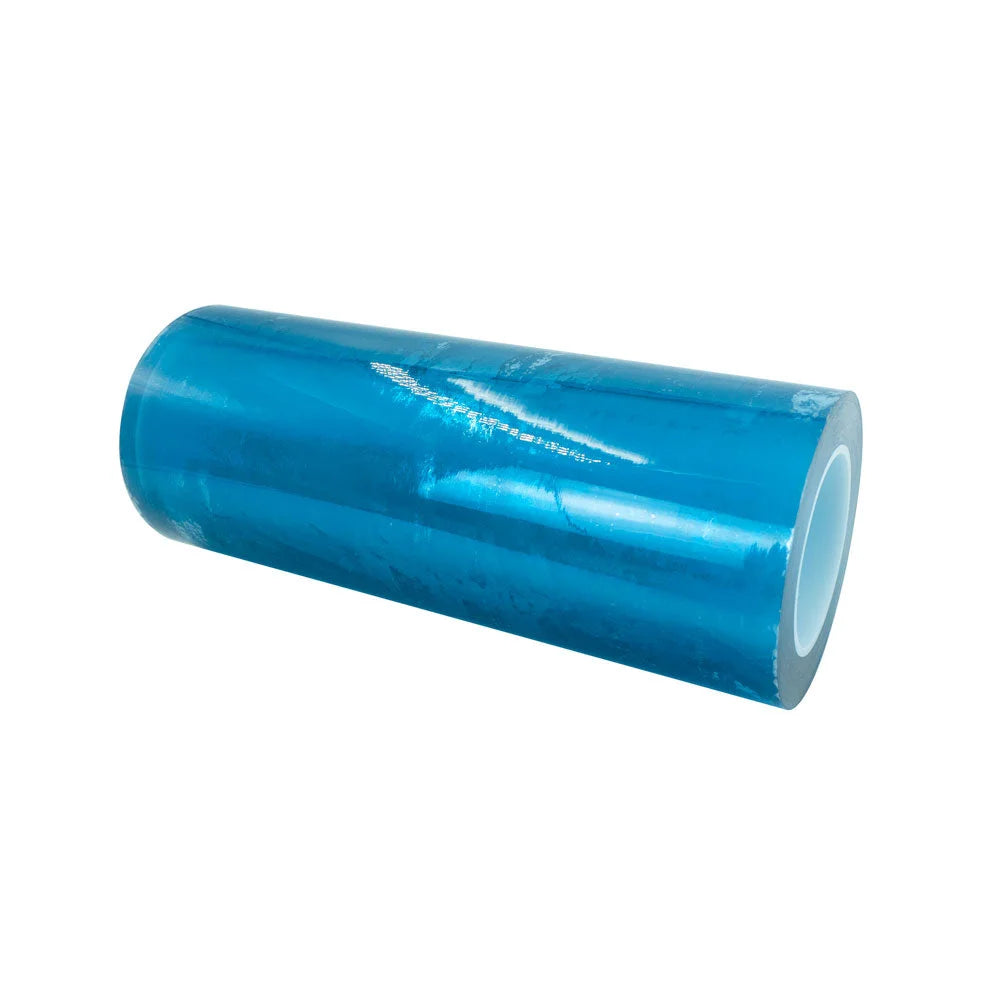 Angled blue B roll of Procolored Clear UV DTF AB Film for A3 Printer with white center visible