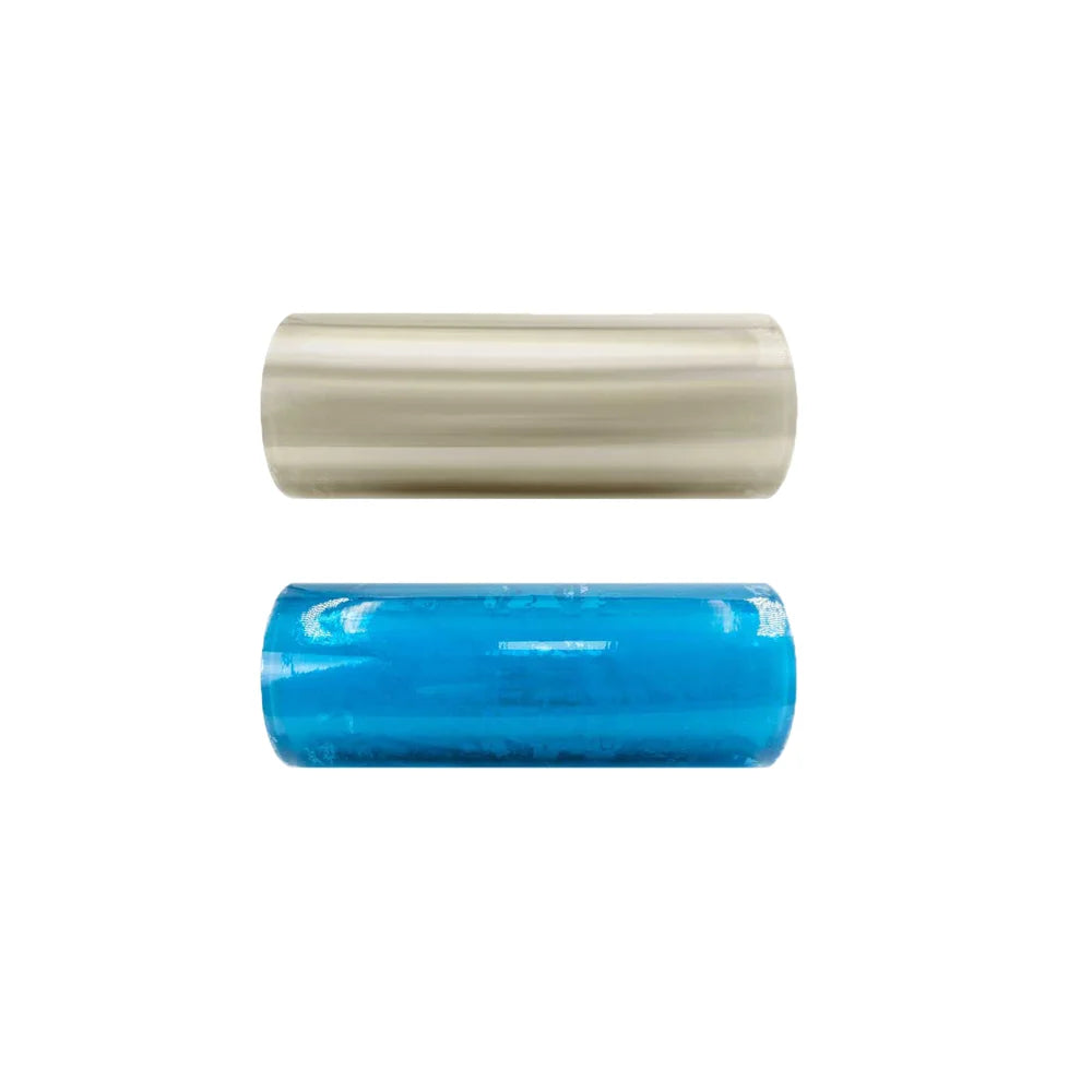 Clear and blue roll pair for Procolored UV DTF AB Transfer Film A3 Printer on a transparent field
