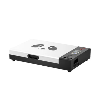 Right-front Procolored Oven for DTF Printer showing its panda lid, touchscreen controls, filter slot, and vents