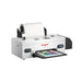Angled front view of the procolored f13 panda dtf printer 13 a3 1800 with film roll and color panda test print on the tray