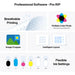 Pro RIP software feature infographic for the procolored f13 pro showing color modes, layout and ink settings