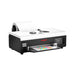 Angled left view of the procolored a4 dtf printer with roll film loaded and a colorful transfer on the output tray