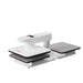 Low-angle Procolored H15 Auto Heat Press with one platen under the heater and a second station at right