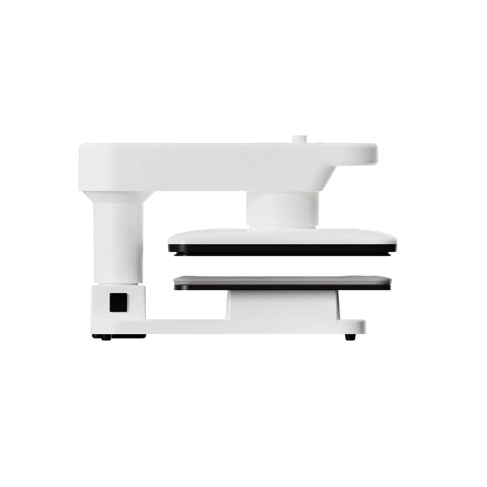 Left profile of the Procolored H15 Auto Heat Press showing the open gap between its upper and lower plates