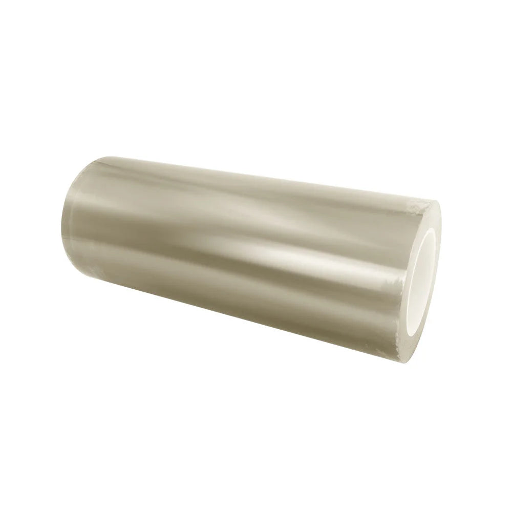 Angled transparent A roll of Procolored Clear UV DTF AB Film for A3 Printer on a white backdrop