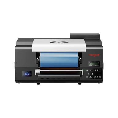 Front view of the procolored vf13 pro panda uv dtf printer with panda cover, laminating roll and control panel