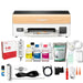 Procolored p13 dtf printer 13 a3 xp600 shown with included ink set, DTF film roll, adhesive powder, RIP software and accessories