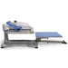 Side profile of the hotronix Fusion IQ heat press with the lower platen pulled out for garment loading