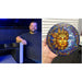 Alternate maker view with a colorful round panel printed by the xTool O1 Omni Printer 4-in-1