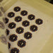 Transfer sheet peeled off a batch of printed poker chips on the Geo Knight DK20S