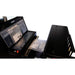 Wide DTF Roll Fed Printer with clear cover open showing printed film with white underprint feeding to the shaker