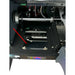 Annotated interior of the uninet icolor 1200 showing the vacuum suction platform, feed roller shaft and heater temperature display
