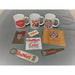 Mugs, printed metal and wood panels, stickers and bottle openers made with the UNINET IColor Hard Surface Sample Paper Kit