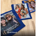Full-color personal photographs printed on blue totes with the xTool Apparel Printer software