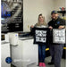 Shop owners display a shirt and transfer beside the xTool Apparel Printer price package