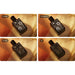 xTool F2 Ultra Color Engraving sample compared on a black floral perfume bottle across four machines
