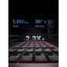 Production bed graphic for xTool P3 80w marks 1200 mm/s speed and a 36 by 18 inch work area